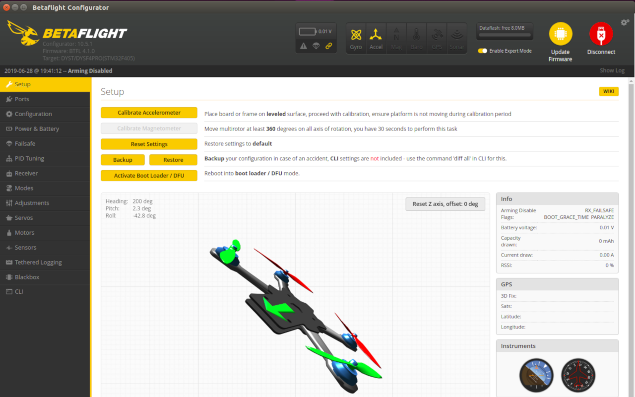 Configuration Betaflight